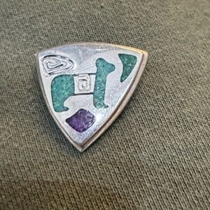 Carolyn Pollack Sterling Silver pendant m with Turquoise and Purple Accents